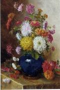 unknow artist, Floral, beautiful classical still life of flowers.111